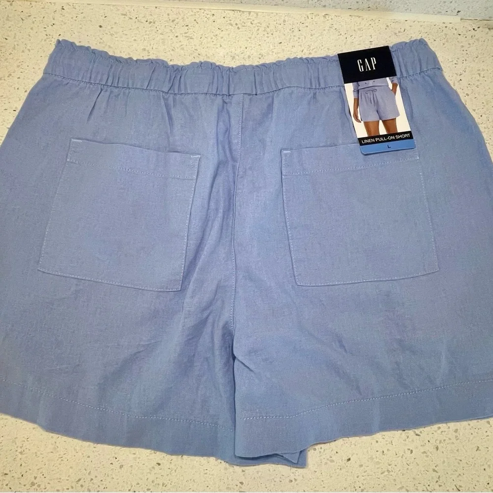 GAP 'Linen Pull-on drawstring Shorts - Picture 3 of 5